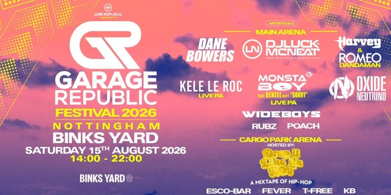 Garage Republic Outdoor Festival 2026 | Binks Yard at Binks yard