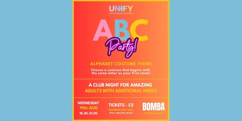 Unify - A Club Night for Amazing Adults with Additional Needs | 19.08.26 at Bomba