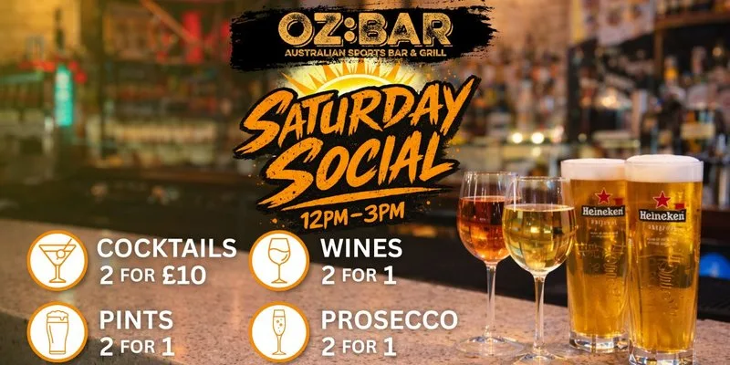 Saturday Social | BOGOF 12-3 | OZ:BAR at OZ Bar Nottingham