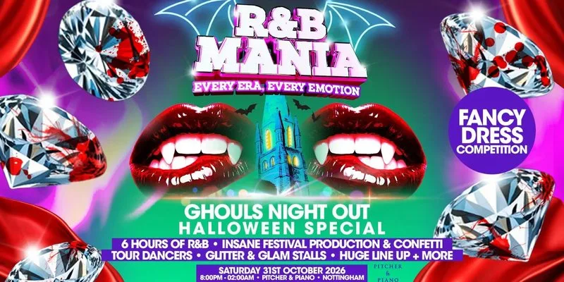 RNB MANIA | Nottingham's Halloween R&B Party! at Pitcher & Piano Nottingham