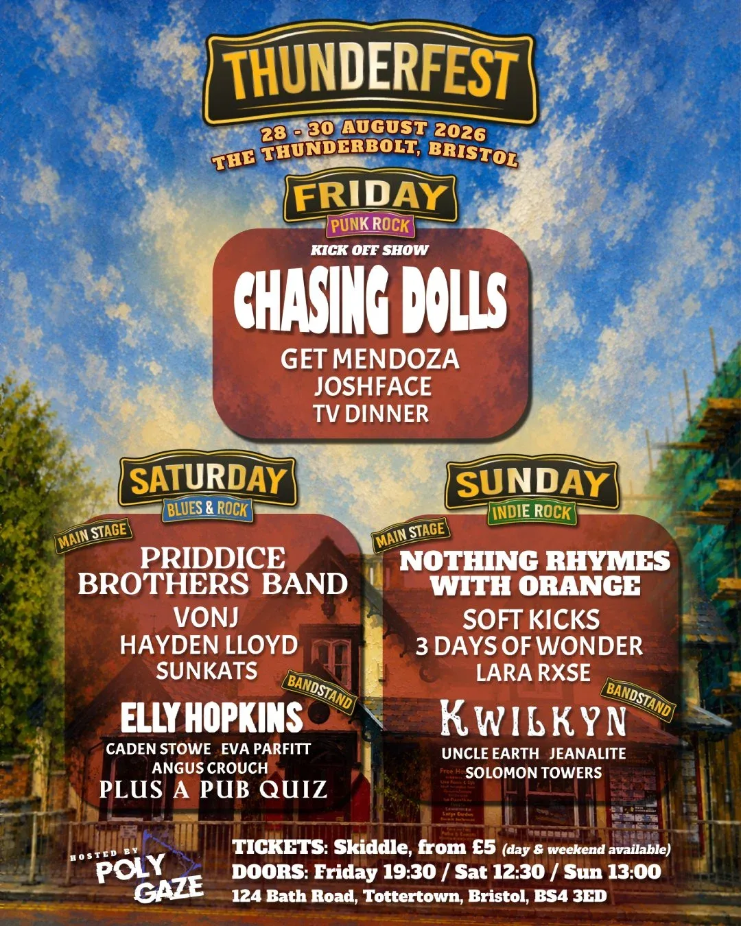 Polygaze Presents: THUNDERFEST DAY 3 - INDIE ROCK!