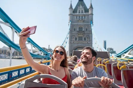 The Original London Half-a-Crown Bus Tour and Thames Cruise for Two