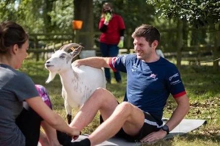 Goat Yoga for Two in the Suffolk Countryside at Suffolk