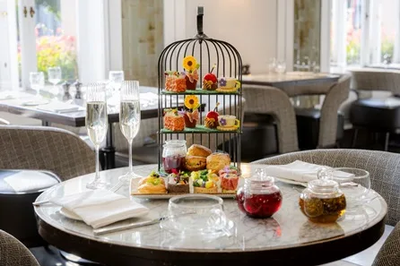 Garden Afternoon Tea with Glass of Bubbly for Two at London Marriott Hotel Park Lane at London Marriott Hotel Park Lane