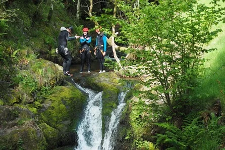 Canyoning in Dollar Glen for a Family of Four with a Private Guide at Clackmannanshire