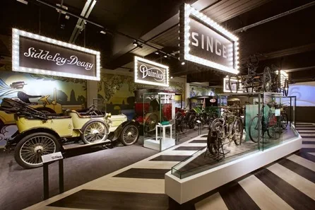 Family Visit to Coventry Transport Museum with 4D Land Speed Record Simulator for Two Adults and Two Children at Coventry