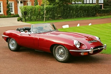 Full Day Jaguar E Type Convertible Self Drive Experience in the Surrey Hills at Addlestone