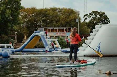 Inflatable Wipeout Aqua Park and One Hour Stand Up Paddleboard or Kayak Hire for Two at Aztec Adventure Upton Warren