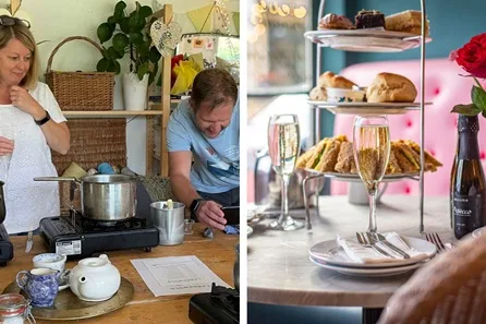 Scented Candle Making with Huffkins Celebration Afternoon Tea and Fizz for Two at Cheltenham