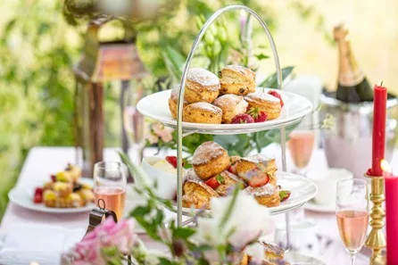 Sparkling Afternoon Tea for Two at Hogarths Stone Manor, Worcestershire at Hogarths Stone Manor, Worcestershire, Kidderminster