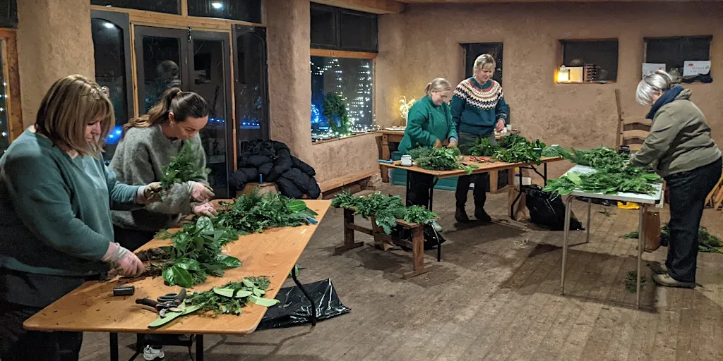 Twilight Christmas Wreath Making