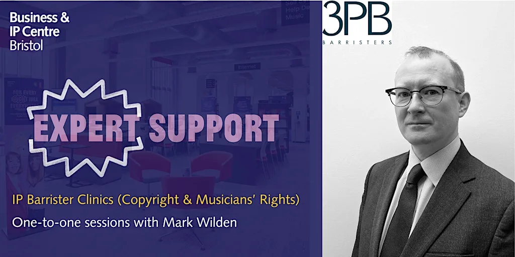 IP Barrister Clinics - Copyright & Musicians' Rights at Central Library, Bristol