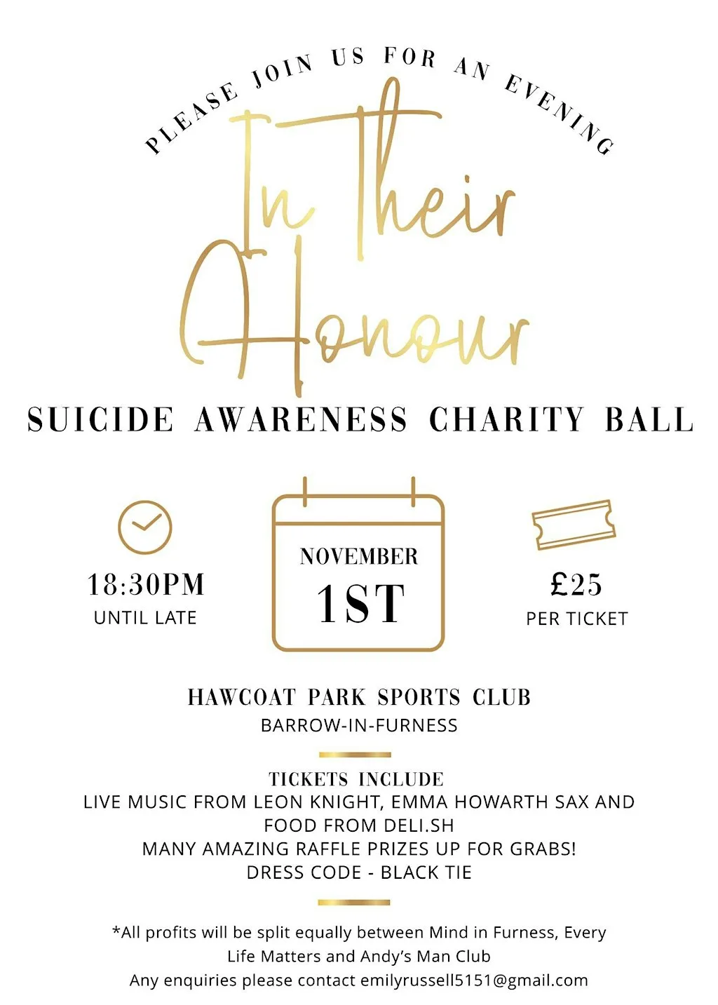 An Evening in Their Honour at Hawcoat Park Sports Club