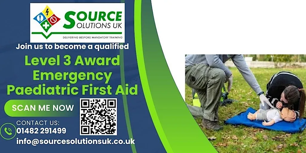 Level 3 Award in Emergency Paediatric First Aid - 1 Day - £108 at 433 Hedon Rd