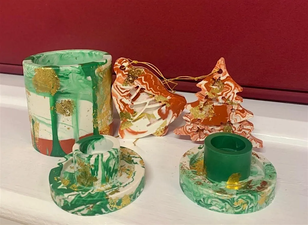 The Jesmonite Christmas Décor Workshop by Objectify Ossett, Wakefield at A Touch of Craft Yorkshire