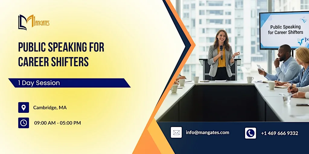Public Speaking for Career Shifters: 1 Day Session in Cambridge, MA