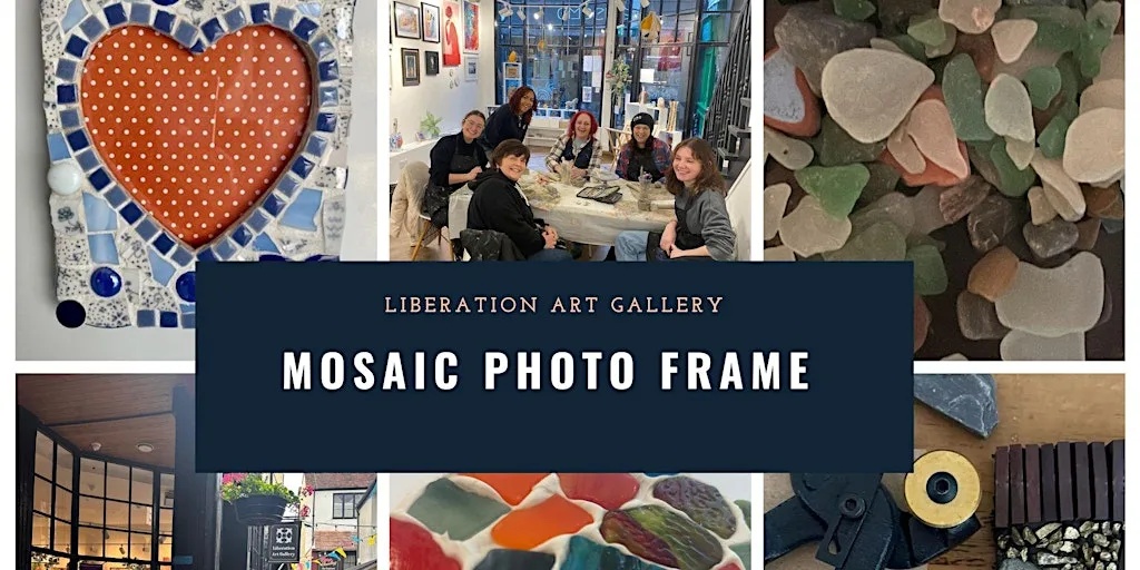 Mosaic frame keepsake at Liberation Art Gallery