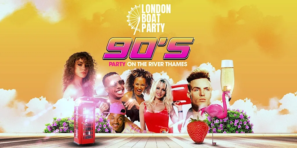 90s London Boat Party with FREE After Party! at Temple Pier Victoria Embankment