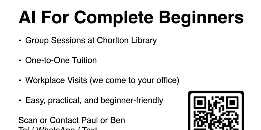 AI FOR COMPLETE BEGINNERS GROUP SESSION at Chorlton Library
