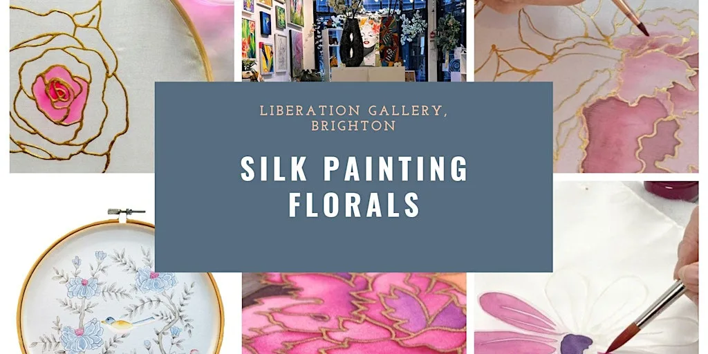 Silk painting with Ruth Egon at Liberation Art Gallery