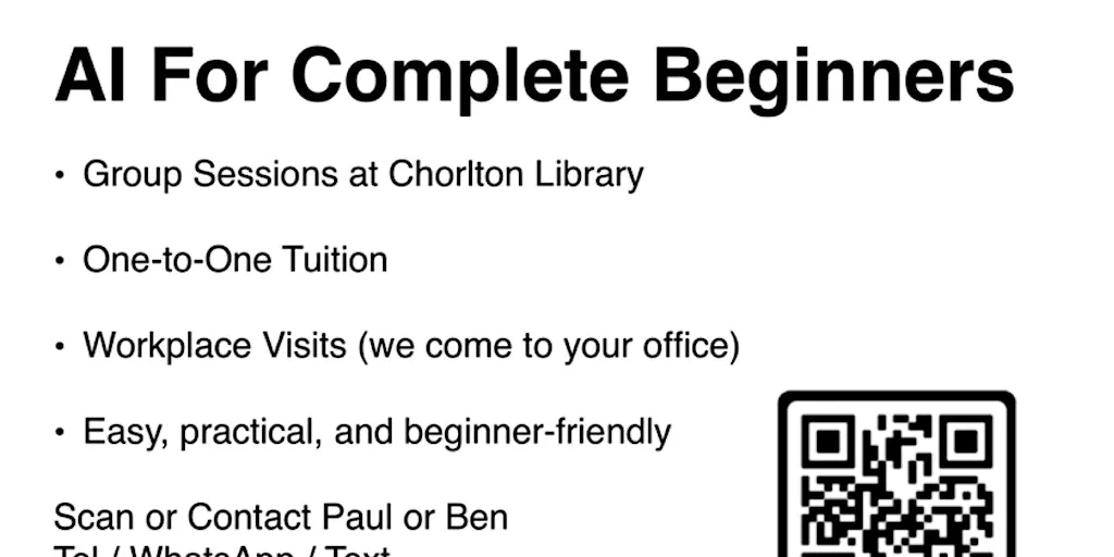 AI FOR COMPLETE BEGINNERS GROUP SESSION at Chorlton Library