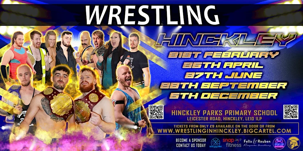 Wrestling in Hinckley's Steel Cage Spectacular (26/9/26) at Hinckley Parks Primary School