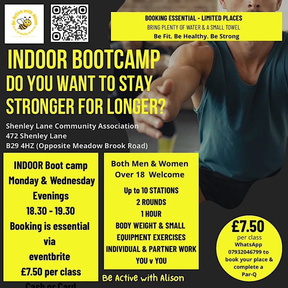 MONDAY Evening Bootcamp. at Shenley Lane Community Association & Sports Centre