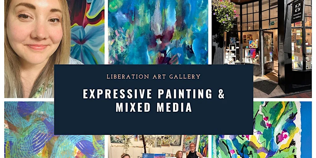 Painting with Expression: Mixed Media Workshop with Ruth Egon at Liberation Art Gallery