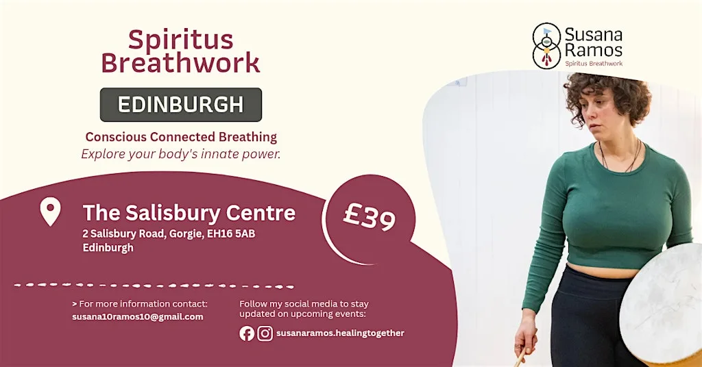Spiritus Breathwork Workshop. The Salisbury Centre. EDINBURGH at The Salisbury Centre