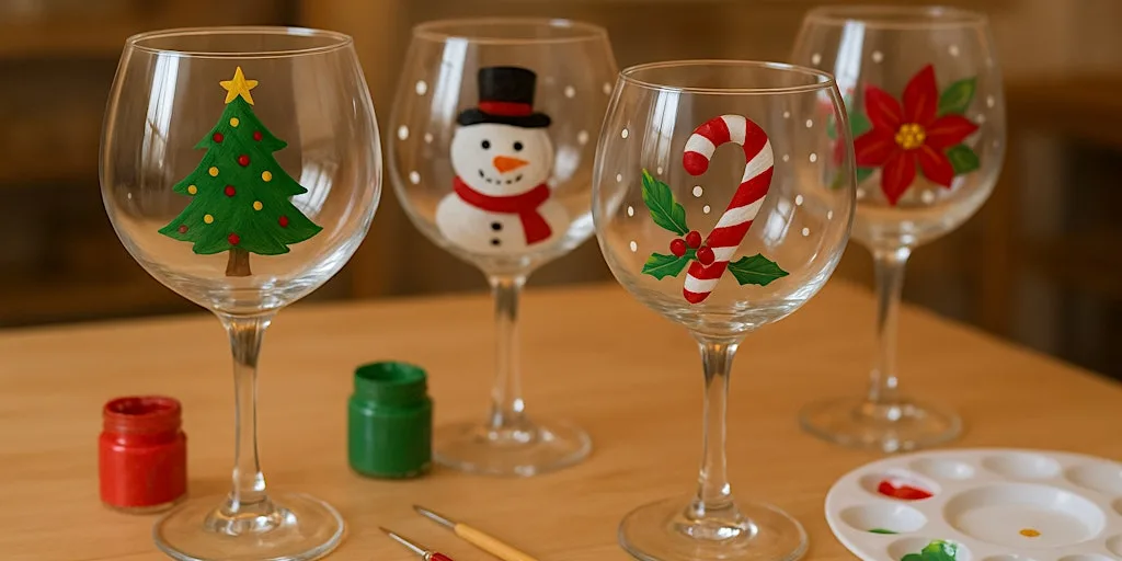 Festive Crafternoon tea and glass painting @Field and Fodder at Field and Fodder