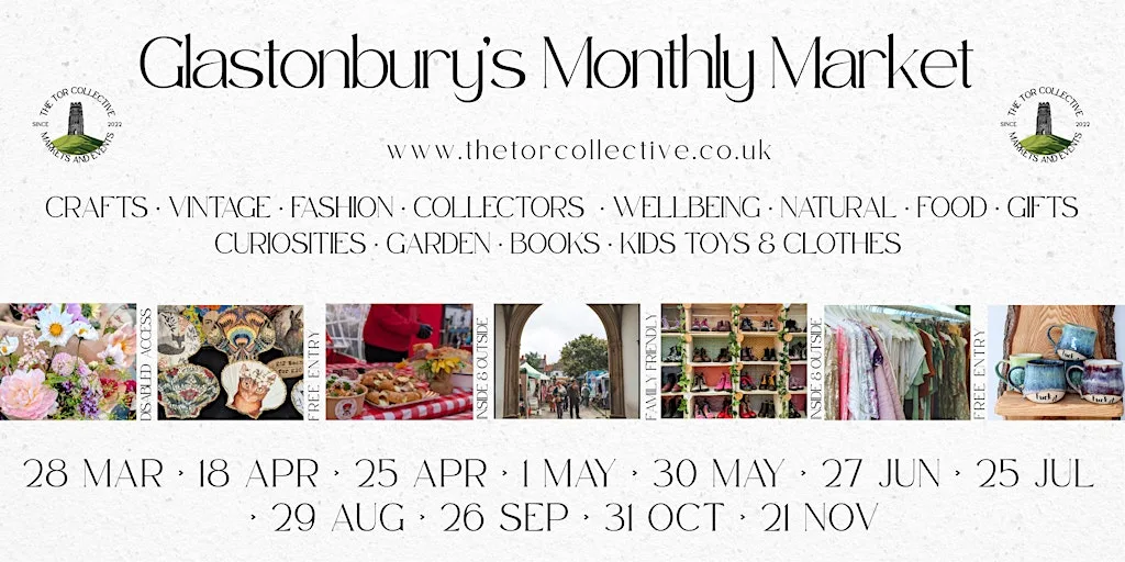 Market Day, Glastonbury's Monhtly Market. at St John the Baptist's Church