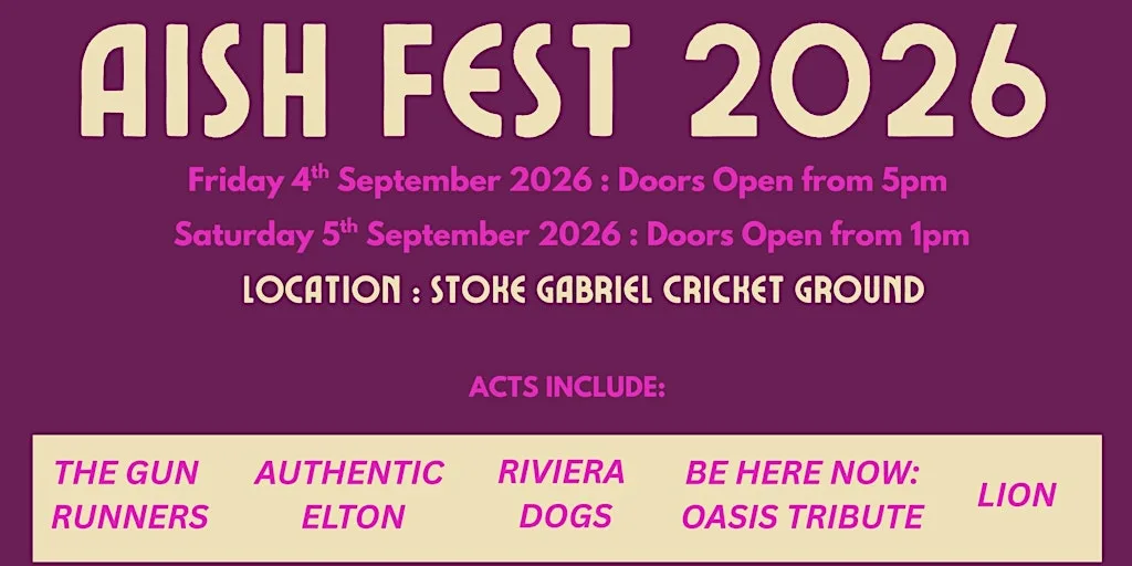 Aish Fest Music Festival 2026 at Stoke Gabriel Cricket Club