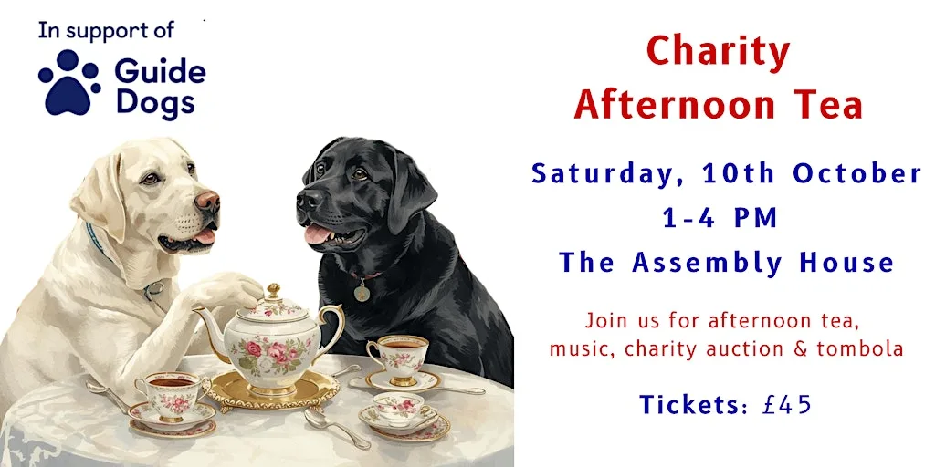 Charity Afternoon Tea Pawty in support of Guide Dogs UK at The Assembly House