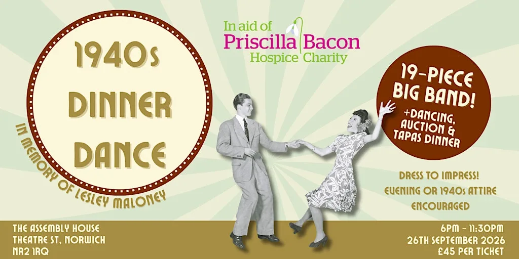 1940's Dinner/Dance. Complete with a 19 piece Big Band! Dancing & Auction at The Assembly House
