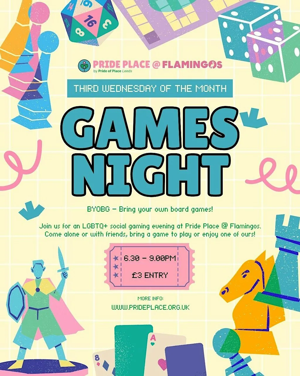 LGBTQIA+ Board Games Night at Flamingos Coffee House