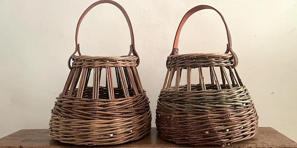 Willow chic basket workshop with Sarah Le Breton at Chevithorne