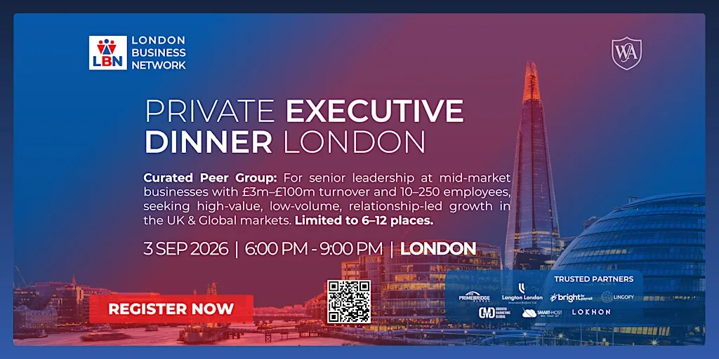 Private Executive Dinner London by London Business Network–3 Sep 2026