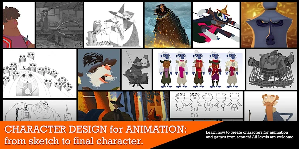 2 Character Design Workshops for Animation (All Levels)