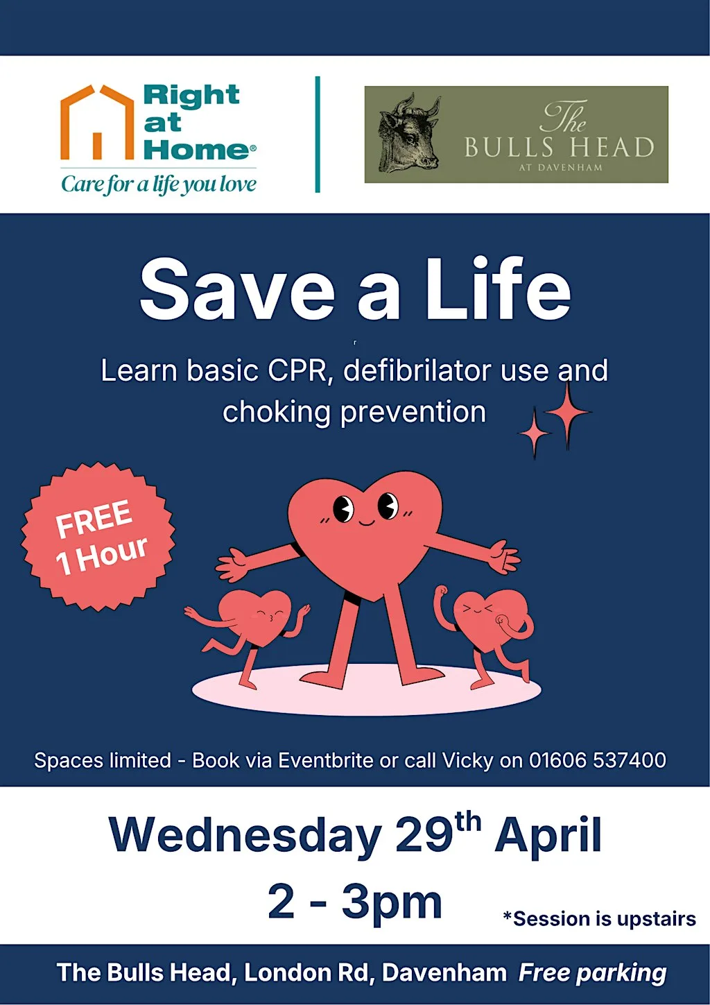 FREE Save a Life CPR session at The Bulls Head