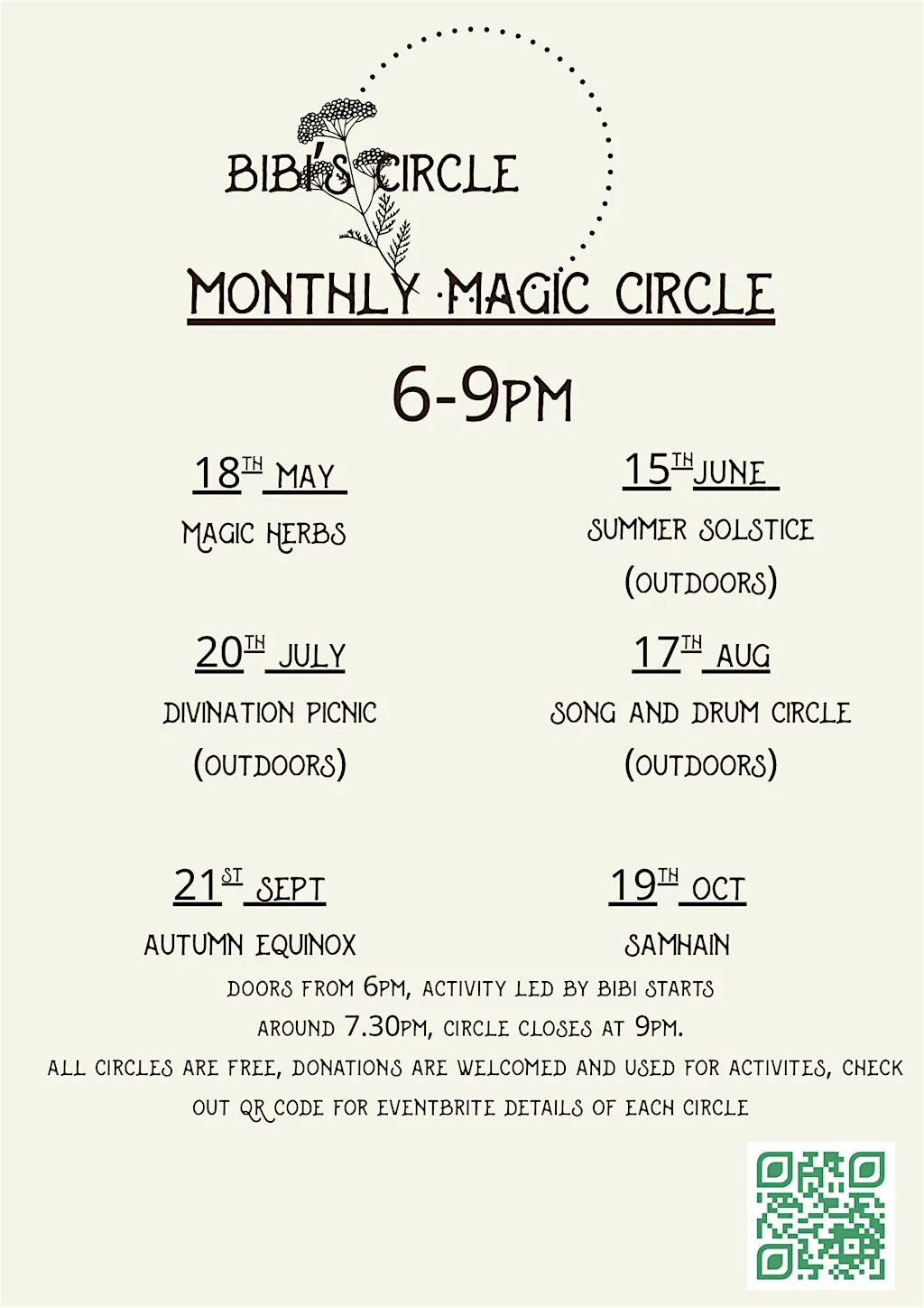 Bibi's Circle | Autumn Equinox at Rons Coffee House