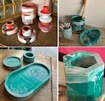 The Jesmonite Funky Mix & Match Workshop in OSSETT, WAKEFIELD by Objectify at A Touch of Craft Yorkshire