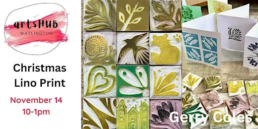 Christmas Lino Printing with Gerry Coles at Watlington Methodist Church
