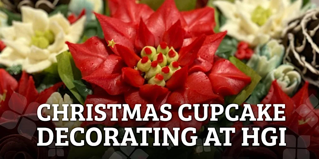 Christmas cupcake decorating with Sarah from Cakes by The Bunch at Hilton Garden Inn Abingdon Oxford