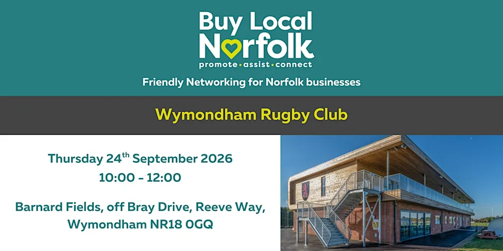 BLN September 2026 Networking - Wymondham Rugby Club at Wymondham Rugby Football Club