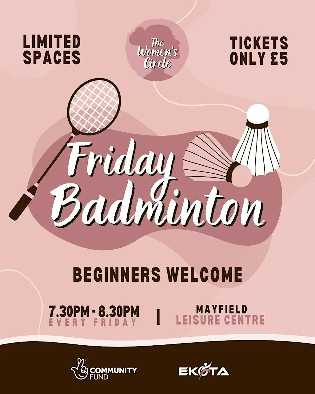 Women’s Badminton at Mayfield at Mayfield Leisure Centre and Pool