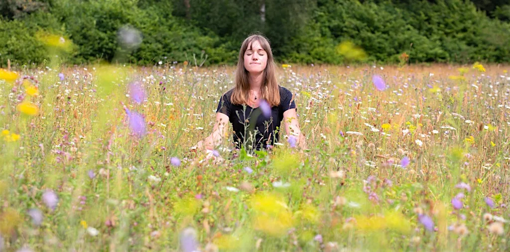 Queer Joy Movement - yoga and meditation at NWT Sweet Briar Marshes at bmx track