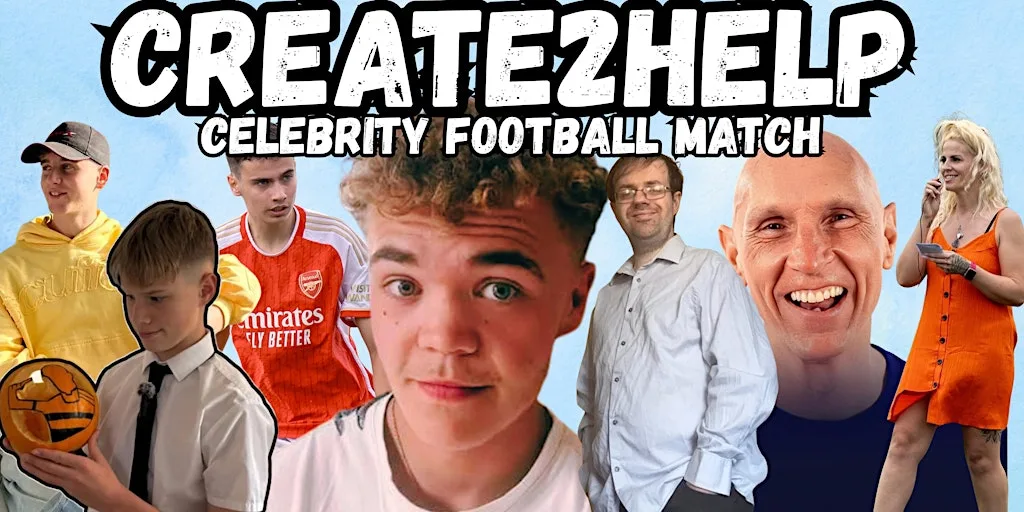 Create2help celebrity football match in Manchester at The Vestacare Stadium
