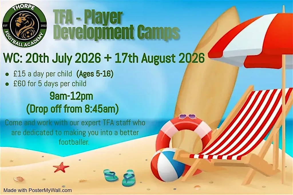 Thorpe Football Academy - Player Development Camps at Thorpe St Andrew School