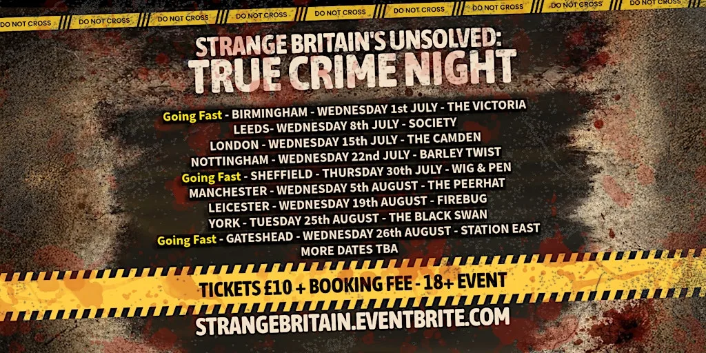 Leicester - Strange Britain’s Unsolved - True Crime Night at Firebug