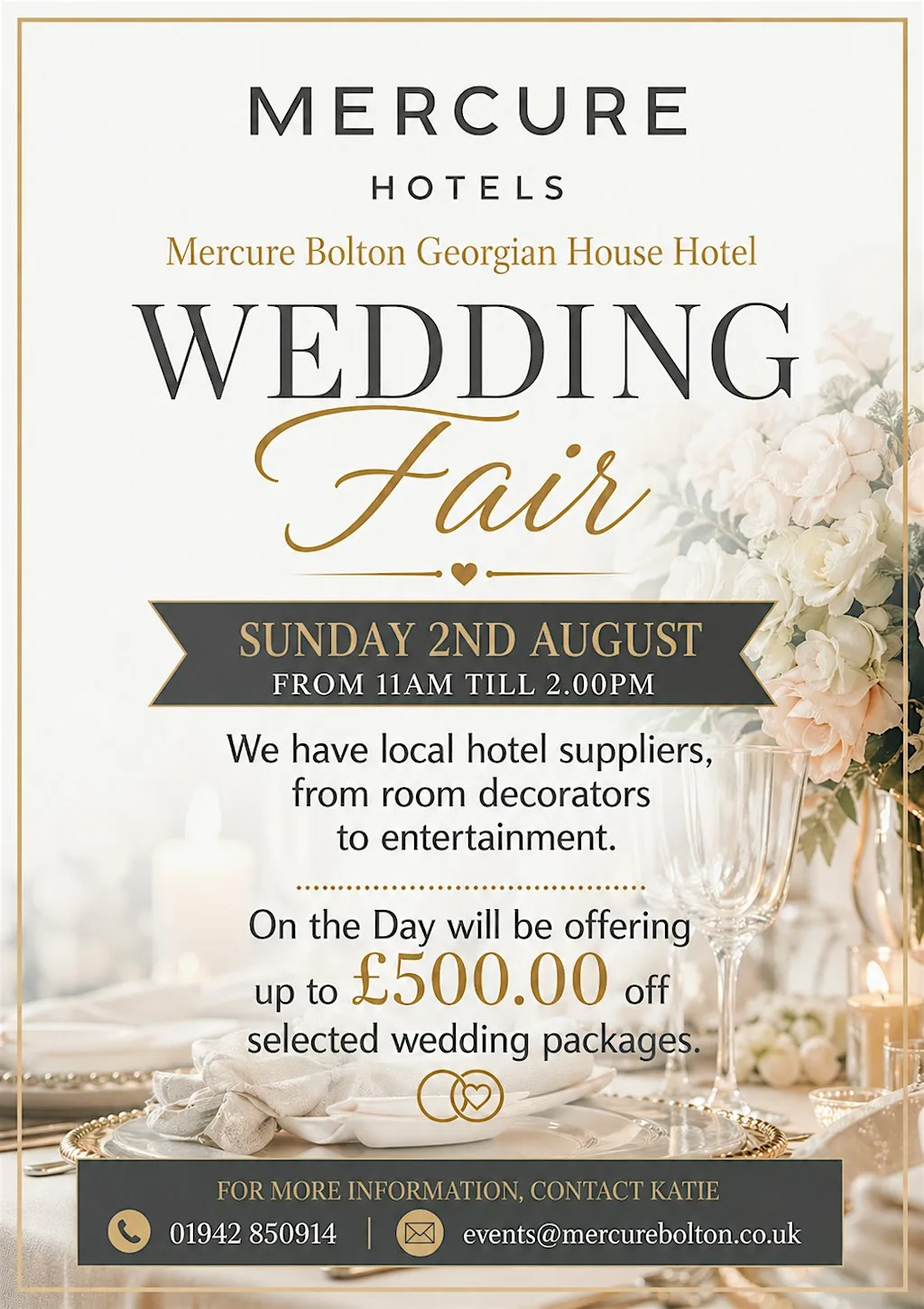 Wedding Fair at Mercure Bolton Georgian House Hotel